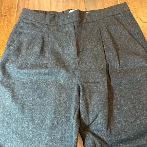 Aritzia Babaton Cohen Italian Wool Blend Crop Dress Pant Charcoal Grey Size 10